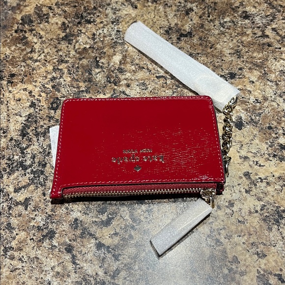 Kate Spade Key Ring Card Holder In Red Jam - Picture 6 of 8
